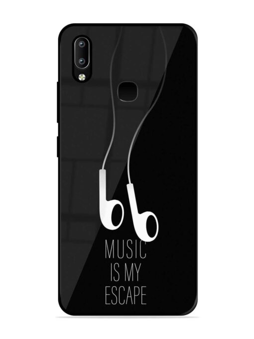 Music Is My Escape Glossy Metal Phone Cover for Vivo Y91 Zapvi