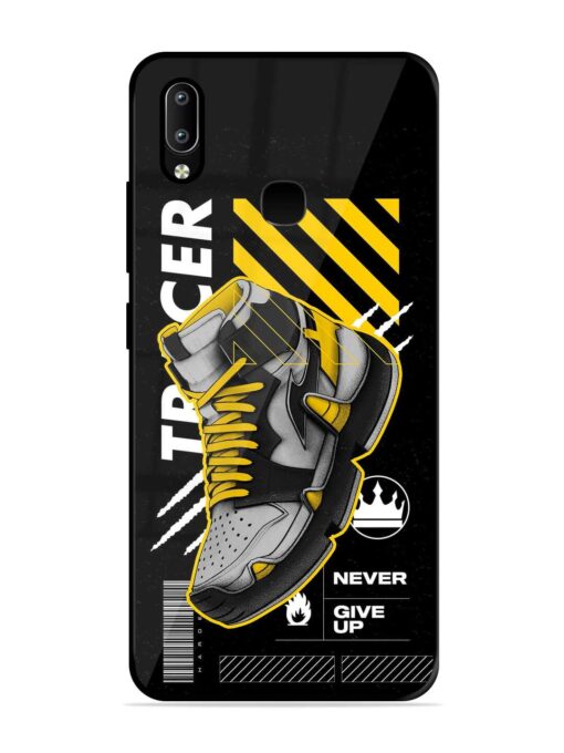 Shoe Background Glossy Metal Phone Cover for Vivo Y91 Zapvi