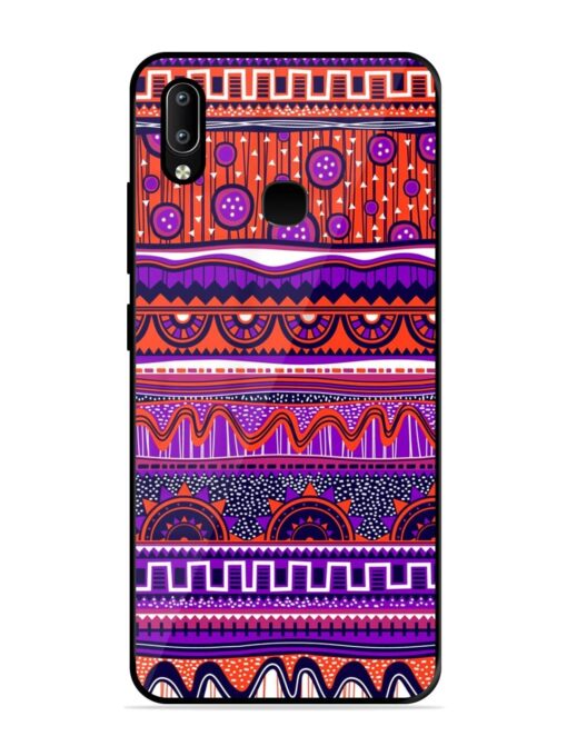 Ethnic Seamless Pattern Glossy Metal TPU Phone Cover for Vivo Y91 Zapvi