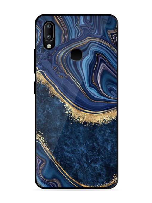 Abstract Background Blue Glossy Metal TPU Phone Cover for Vivo Y91 Zapvi