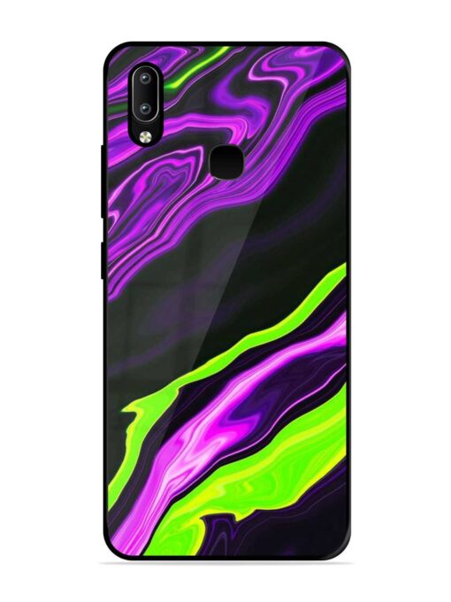 Bright Fluid Violet Glossy Metal Phone Cover for Vivo Y91 Zapvi