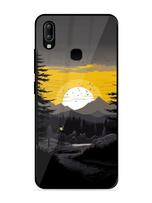 Sunset Vector Glossy Metal Phone Cover for Vivo Y91 Zapvi