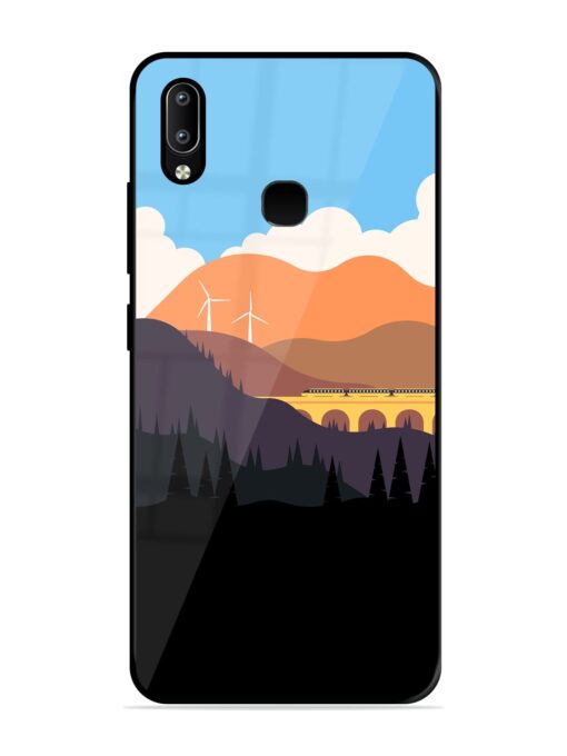 Minimal Mountain Vector Glossy Metal Phone Cover for Vivo Y91 Zapvi