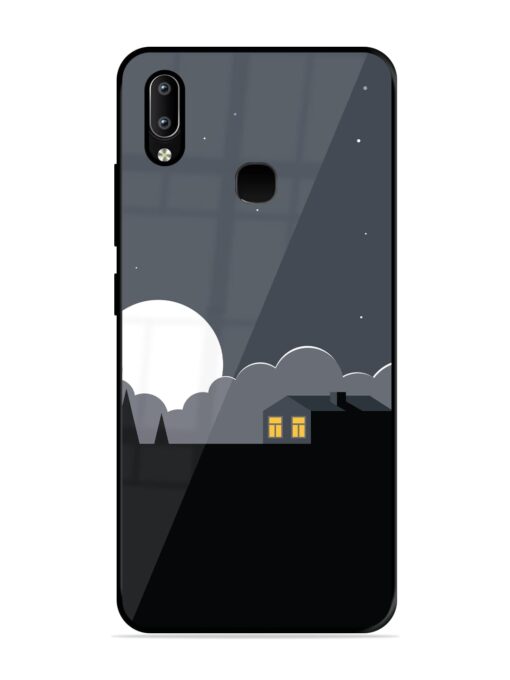 Full Moon Vector Art Glossy Metal Phone Cover for Vivo Y91 Zapvi