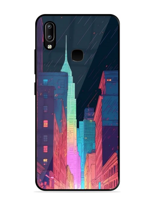 Minimal City Art Glossy Metal Phone Cover for Vivo Y91 Zapvi