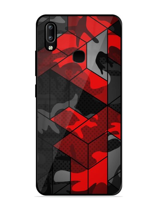 Royal Red Camouflage Pattern Glossy Metal Phone Cover for Vivo Y91 Zapvi