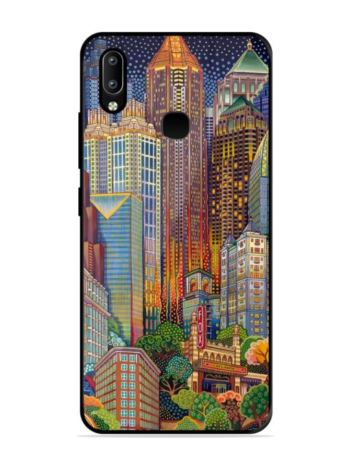 Cityscapes Art Glossy Metal Phone Cover for Vivo Y91 Zapvi