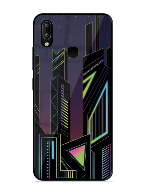 Neon Dreamscape Glossy Metal Phone Cover for Vivo Y91 Zapvi