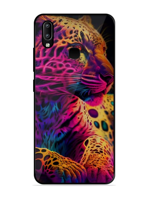 Leopard Art Glossy Metal Phone Cover for Vivo Y91 Zapvi