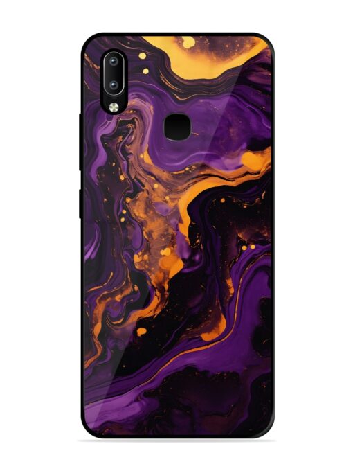 Painting Of A Purple Glossy Metal Phone Cover for Vivo Y91 Zapvi