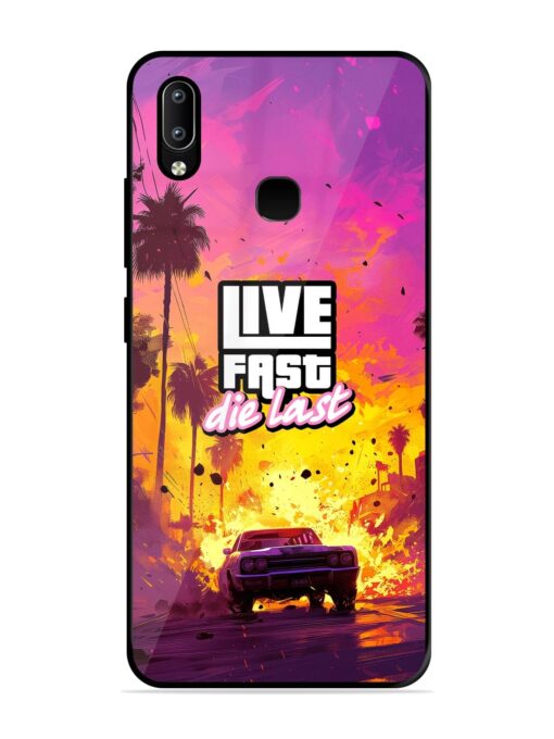 Live Fast Glossy Metal Phone Cover for Vivo Y91 Zapvi