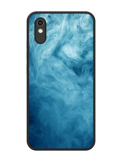 Blue Smoke Art Glossy Metal Phone Cover for Vivo Y91I Zapvi