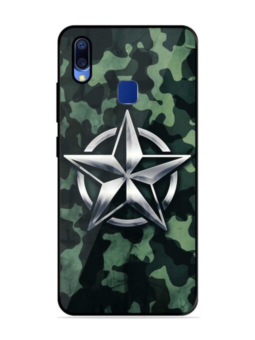 Indian Army Star Design Glossy Metal Phone Cover for Vivo Y95 Zapvi