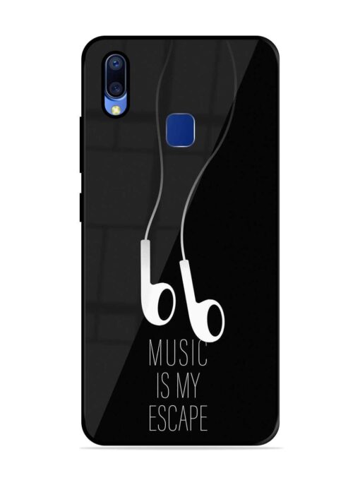 Music Is My Escape Glossy Metal Phone Cover for Vivo Y95 Zapvi