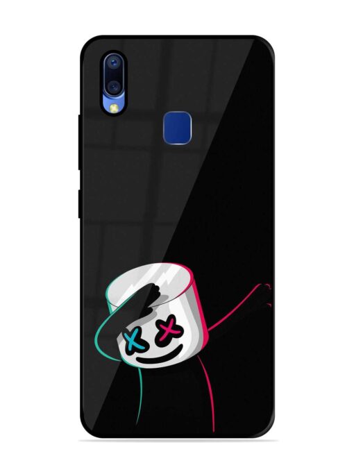 Black Marshmallow Glossy Metal Phone Cover for Vivo Y95 Zapvi