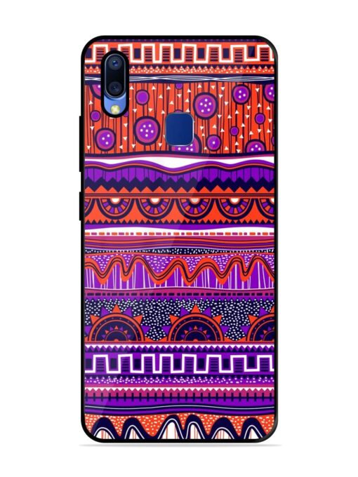 Ethnic Seamless Pattern Glossy Metal TPU Phone Cover for Vivo Y95 Zapvi