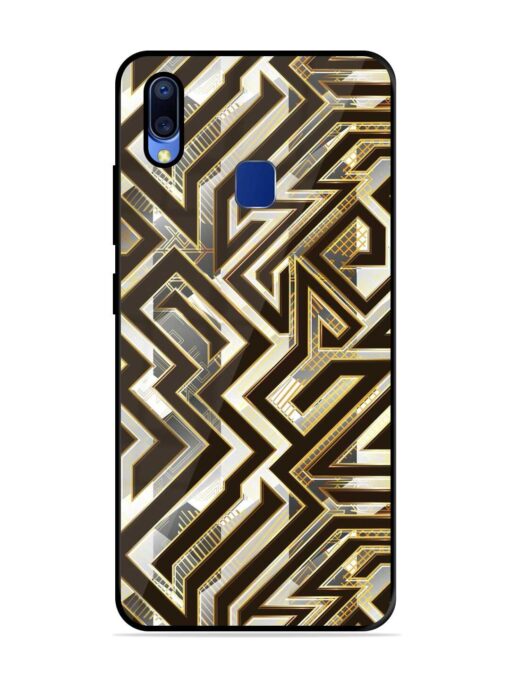 Technology Geometric Seamless Glossy Metal Phone Cover for Vivo Y95 Zapvi