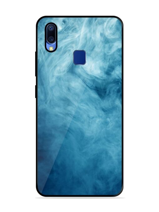 Blue Smoke Art Glossy Metal Phone Cover for Vivo Y95 Zapvi