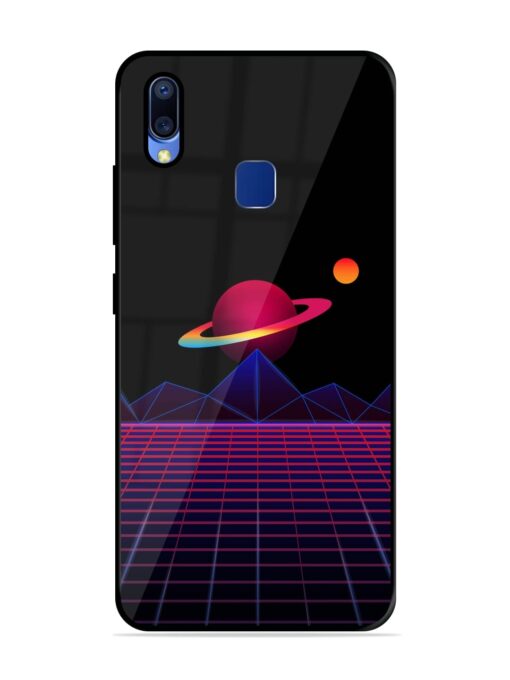 Wave Aesthetic Glossy Metal Phone Cover for Vivo Y95 Zapvi