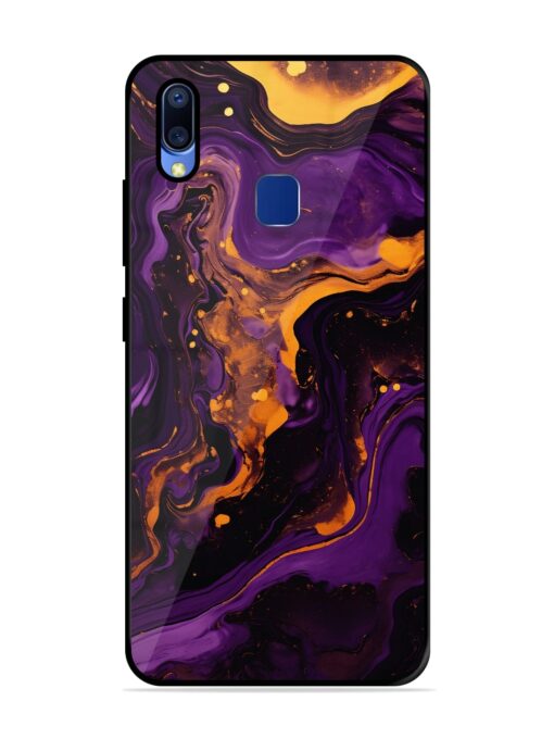 Painting Of A Purple Glossy Metal Phone Cover for Vivo Y95 Zapvi