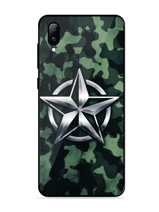 Indian Army Star Design Glossy Metal Phone Cover for Vivo Y97 Zapvi