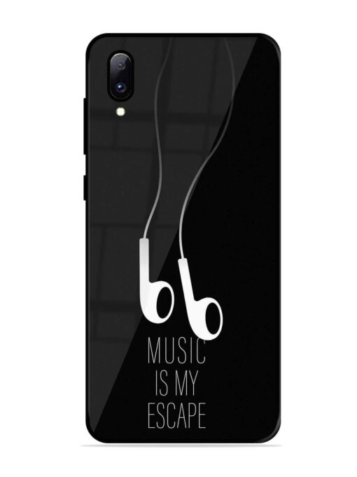 Music Is My Escape Glossy Metal Phone Cover for Vivo Y97