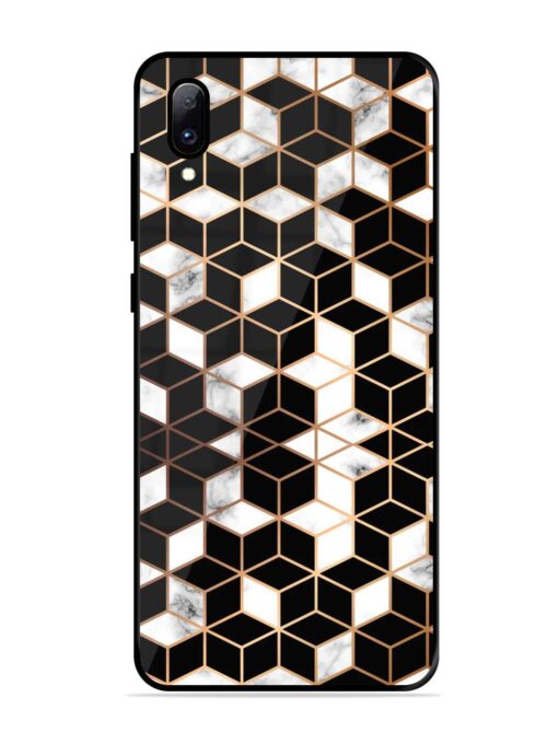 Vector Marble Texture Glossy Metal Phone Cover for Vivo Y97 Zapvi