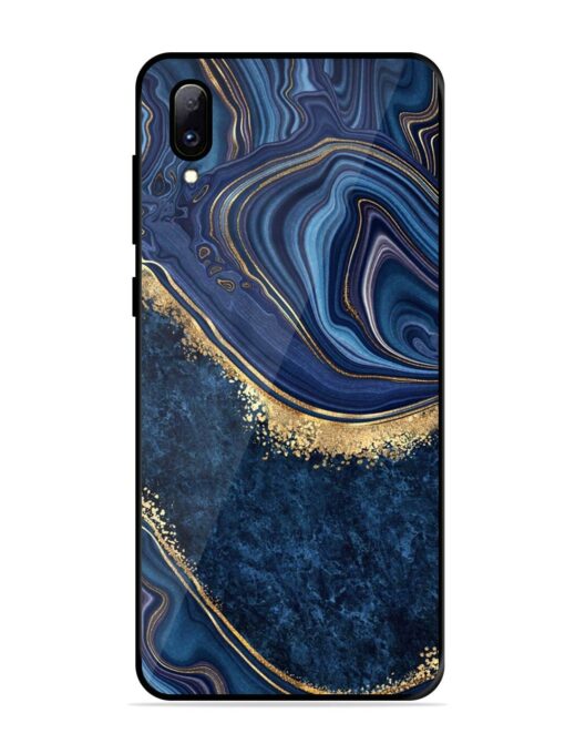 Abstract Background Blue Glossy Metal TPU Phone Cover for Vivo Y97 Zapvi