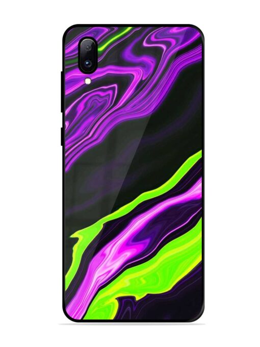 Bright Fluid Violet Glossy Metal Phone Cover for Vivo Y97 Zapvi