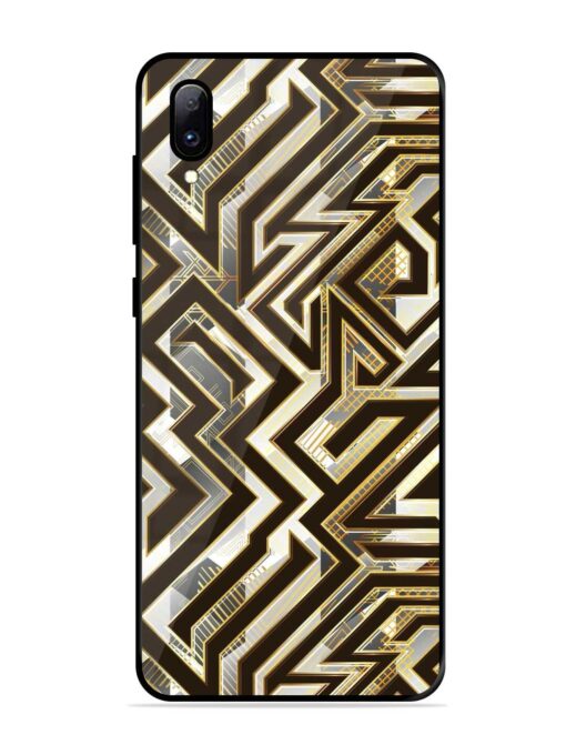 Technology Geometric Seamless Glossy Metal Phone Cover for Vivo Y97