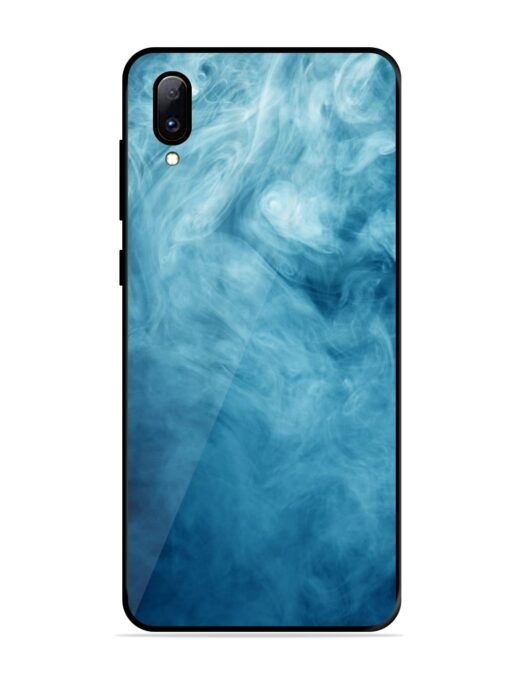 Blue Smoke Art Glossy Metal Phone Cover for Vivo Y97