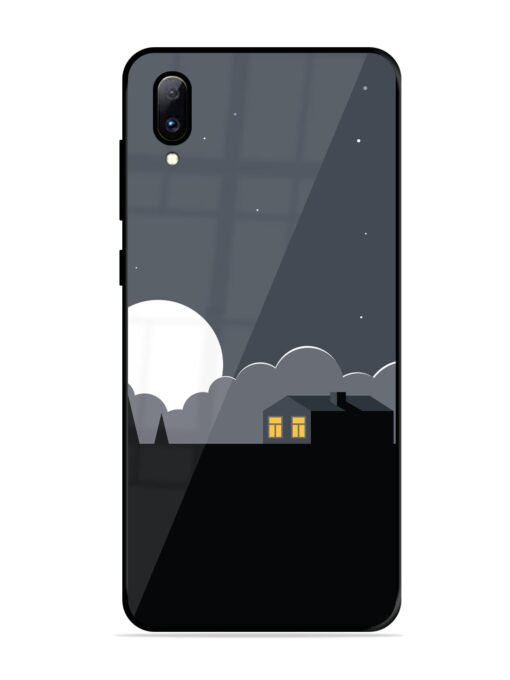 Full Moon Vector Art Glossy Metal Phone Cover for Vivo Y97