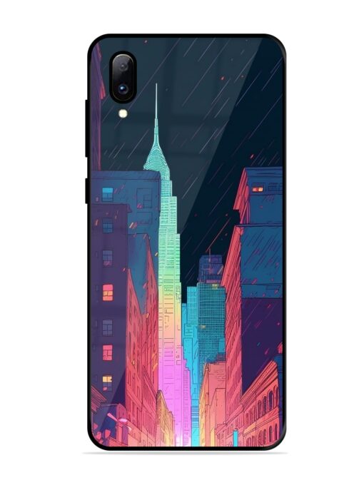 Minimal City Art Glossy Metal Phone Cover for Vivo Y97 Zapvi