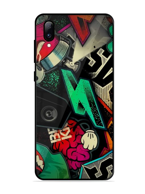 Graffiti Art Glossy Metal Phone Cover for Vivo Y97 Zapvi