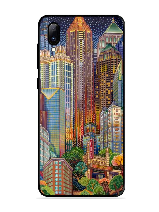 Cityscapes Art Glossy Metal Phone Cover for Vivo Y97 Zapvi