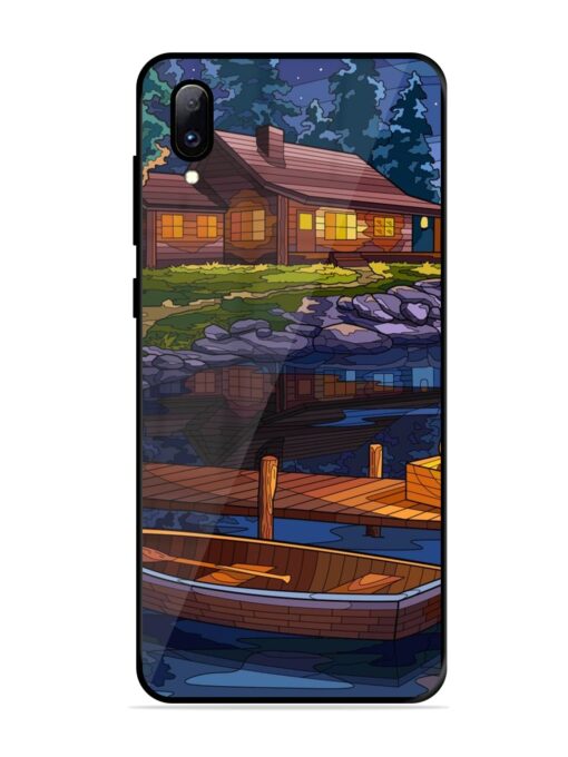 Village Night Scene Glossy Metal Phone Cover for Vivo Y97