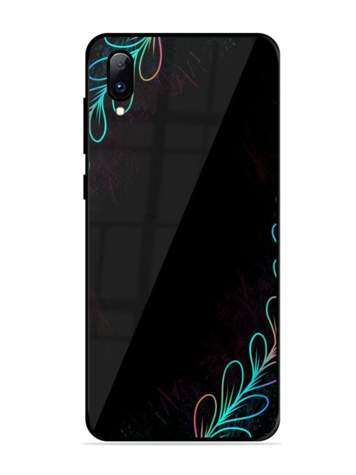 Decorative Line Art Glossy Metal Phone Cover for Vivo Y97