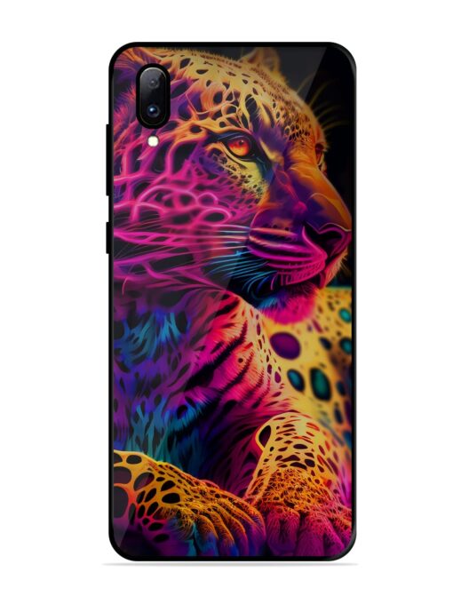 Leopard Art Glossy Metal Phone Cover for Vivo Y97 Zapvi