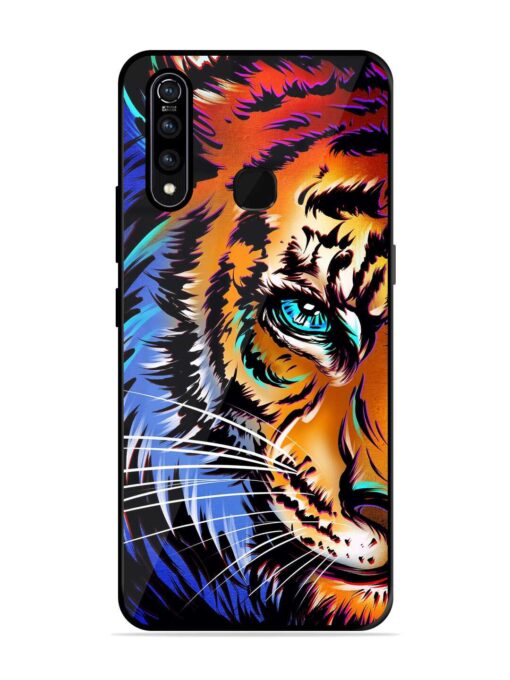 Colorful Lion Art Glossy Metal Phone Cover for Vivo Z1 Pro