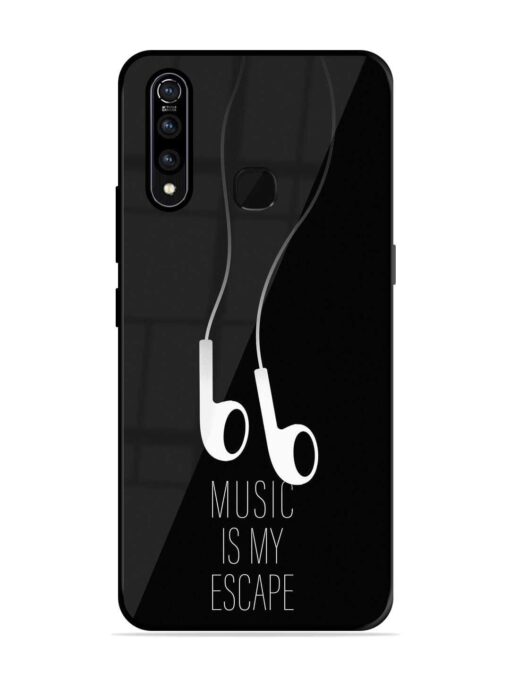 Music Is My Escape Glossy Metal Phone Cover for Vivo Z1 Pro Zapvi