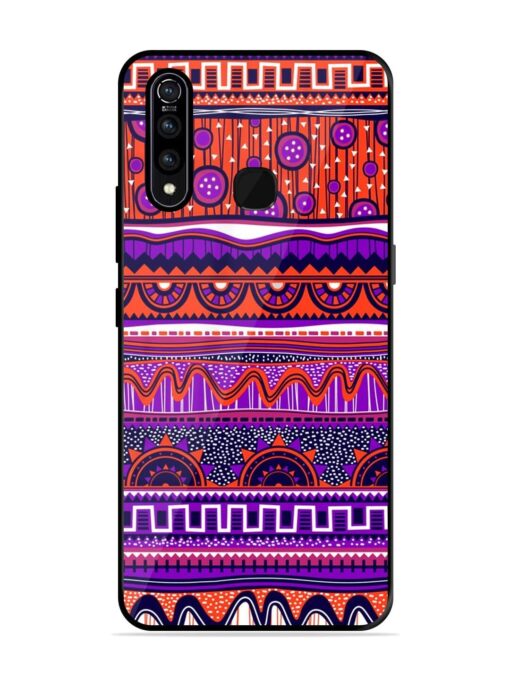 Ethnic Seamless Pattern Glossy Metal TPU Phone Cover for Vivo Z1 Pro Zapvi