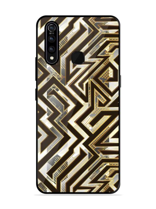 Technology Geometric Seamless Glossy Metal Phone Cover for Vivo Z1 Pro Zapvi