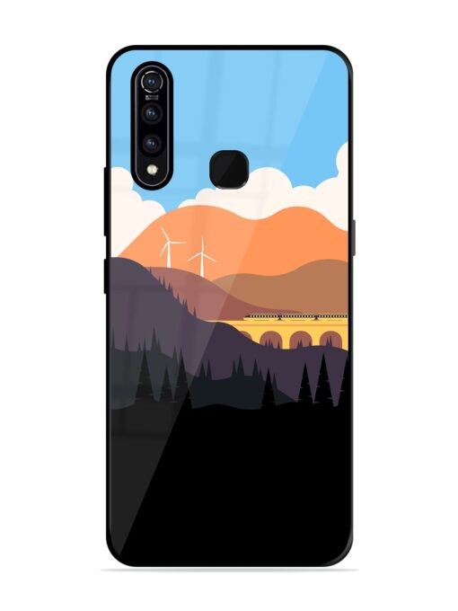 Minimal Mountain Vector Glossy Metal Phone Cover for Vivo Z1 Pro