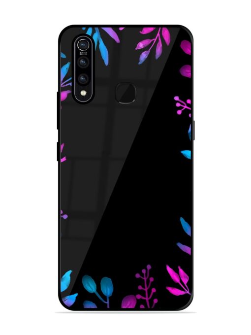 Flower Pattern Watercolor Glossy Metal Phone Cover for Vivo Z1 Pro