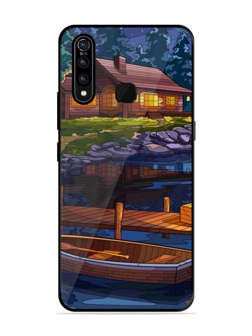 Village Night Scene Glossy Metal Phone Cover for Vivo Z1 Pro Zapvi