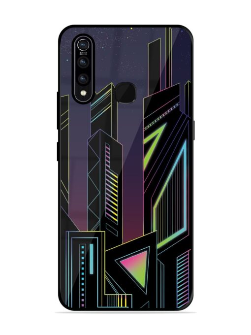 Neon Dreamscape Glossy Metal Phone Cover for Vivo Z1 Pro Zapvi