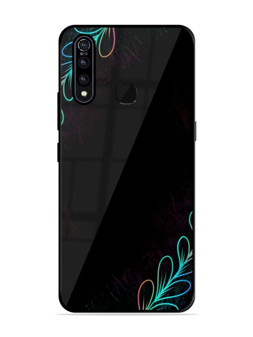 Decorative Line Art Glossy Metal Phone Cover for Vivo Z1 Pro Zapvi