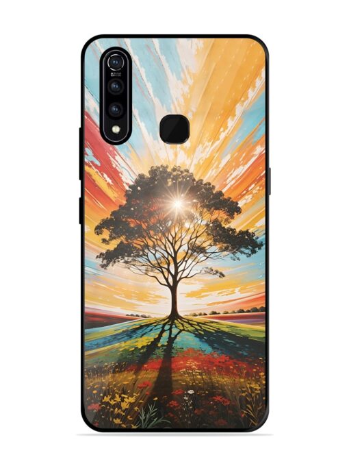 Abstract Tree Colorful Art Glossy Metal Phone Cover for Vivo Z1 Pro Zapvi