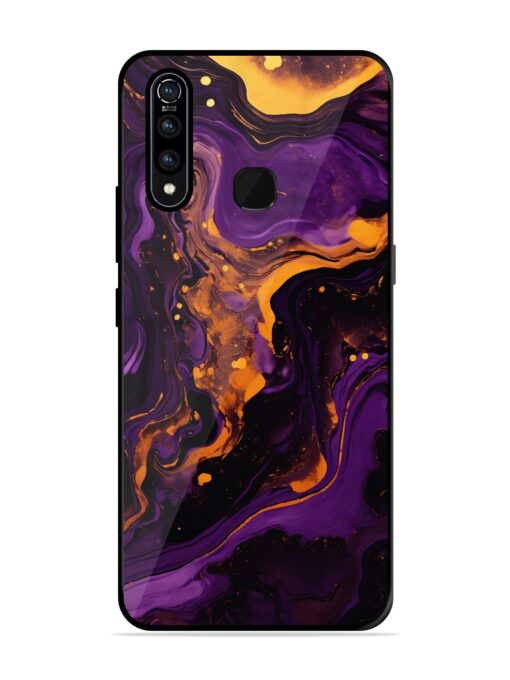 Painting Of A Purple Glossy Metal Phone Cover for Vivo Z1 Pro