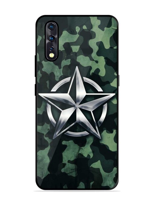 Indian Army Star Design Glossy Metal Phone Cover for Vivo Z1X Zapvi